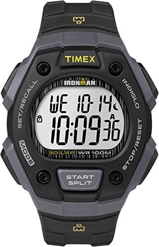 Timex Men's Ironman Triathlon Classic 30 38mm Watch – Gray & Black Case with Black Resin Strap - Image 1