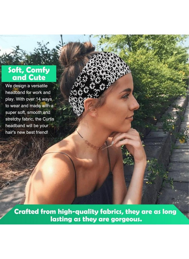 RITOPER Boho Headbands For Women Non Slip Buttery Soft 3.9" Wide Fashion Headbands Yoga Workout Head Bands African Hair Bands Wear For Party Working Out Travel Runningwigs - Image 3
