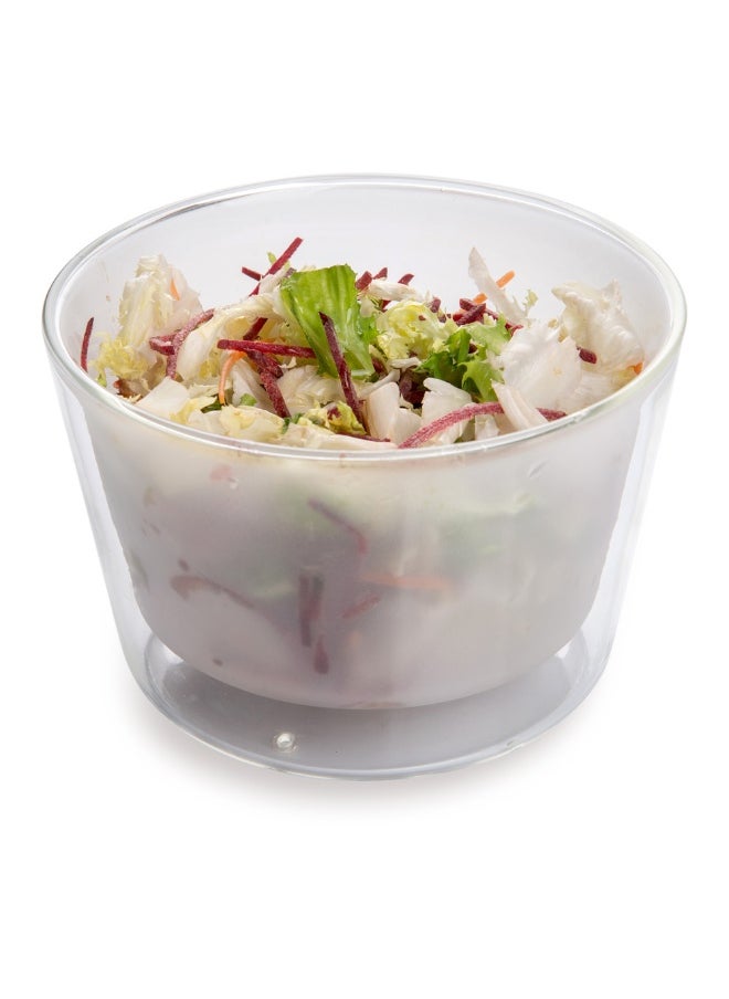 Restaurantware Forma 25.4 Ounce Double Walled Bowls, 10 Round Appetizer Bowls - Deep, Insulated, Frosted Glass Dessert Dishes, Serve Snacks, Candies, or Fruits, For Parties Or Restaurants  - Image 2