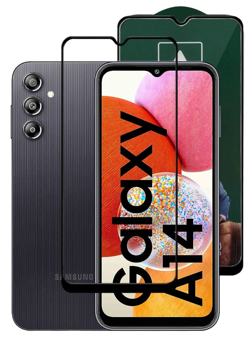 ACLIX Antistatic ESD Dustproof Premium Quality High Definition Tempered Glass Screen Protector Designed For Samsung Galaxy A14 - Image 1