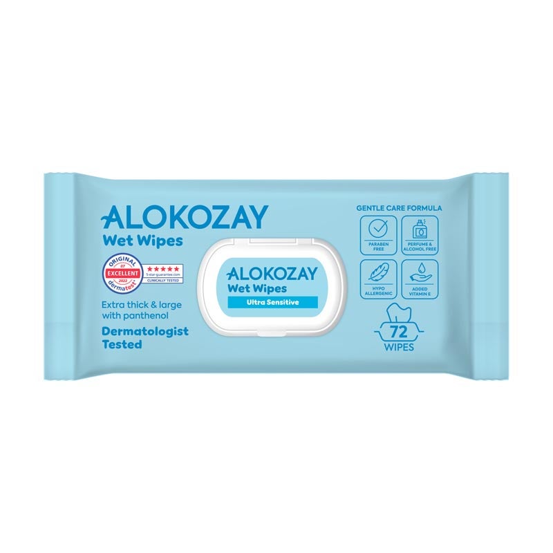 Alokozay Ultra Sensitive Without Perfume Wet Wipes 72 Sheets - Image 1