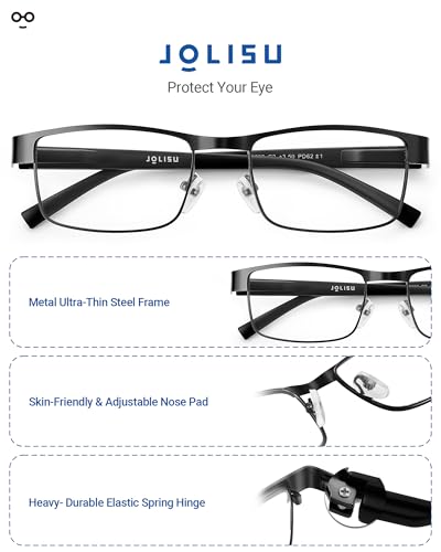 JOLISU 5PCS Reading Glasses Men - Blue Light Blocking Computer Metal Thin Frame Readers For Mens/Women （1.50） - Image 5