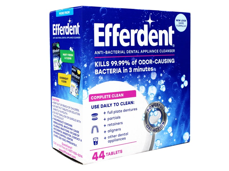 Efferdent Denture Cleanser Tablets, Complete Clean, Cleanser for Retainer and Dental Appliances, 44 Count, (Pack of 6) - Image 3