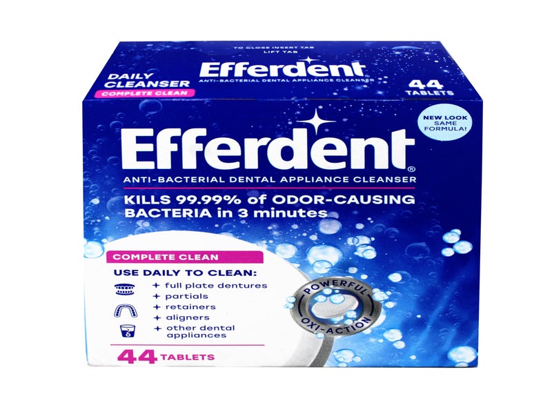 Efferdent Denture Cleanser Tablets, Complete Clean, Cleanser for Retainer and Dental Appliances, 44 Count, (Pack of 6) - Image 2