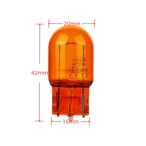 Piumeif (2 PCS) WY21W Turn Signal Bulb/Plug in Signal light bulb 12V 21W fit for Cadillac XTS/SRX, Chevrolet Cruze/Malibu, Ford Mondeo -Amber Bulbs - Image 2