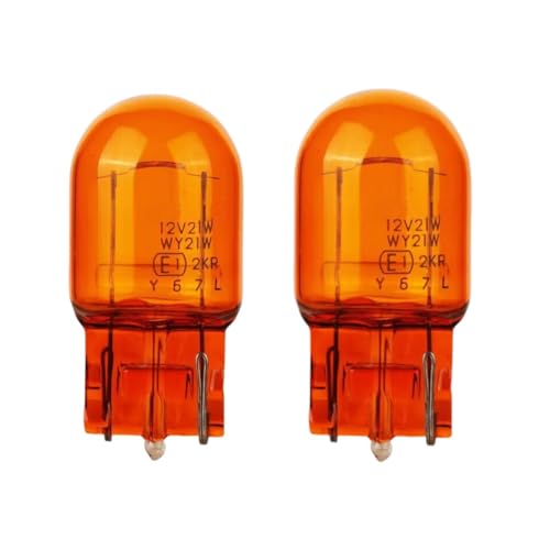 Piumeif (2 PCS) WY21W Turn Signal Bulb/Plug in Signal light bulb 12V 21W fit for Cadillac XTS/SRX, Chevrolet Cruze/Malibu, Ford Mondeo -Amber Bulbs - Image 1
