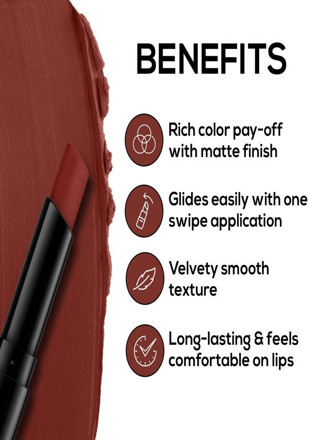 RENEE Very Matte Lipstick - Toffee Touch, Intense Color Pay Off, Full Coverage, Long Lasting & Weightless, Easy Glide Formula With Velvety Finish, Suitable for All Occasion, Ideal For Gifting - Image 3