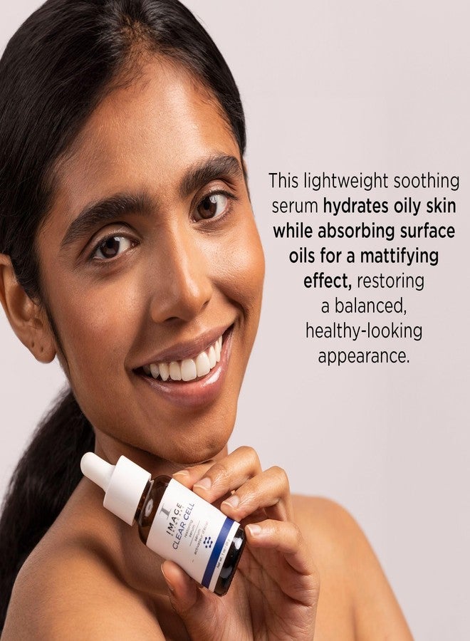 IMAGE Skincare, CLEAR CELL Restoring Serum, Balancing and Mattifying Facial Serum for Oily Prone Skin, 1 oz - Image 3