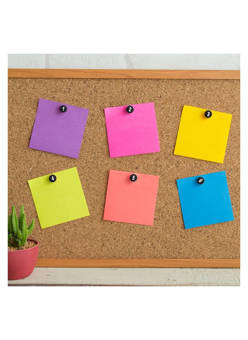SYOSI - 100 Pcs Numbered Push Pin Tacks 100 Sequential Pins Thumb Tacks Flat Tacks Push Pins with Numbers 11 mm Diameter 16 mm Length Thumbtacks for Maps Presentations Photo Poster - Image 1