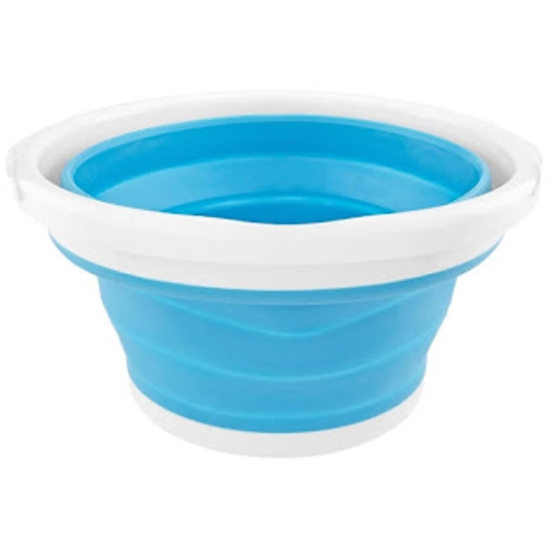KARMBHUVI KARMBHUVI 10 L Silicone Foldable Collapsible Bucket with Strong Folding Gallon Bucket Flexible BPA Free Design Sturdy Handle for Hiking Backpacking Camping Outdoor Survival - Image 2