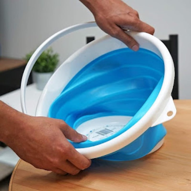 KARMBHUVI KARMBHUVI 10 L Silicone Foldable Collapsible Bucket with Strong Folding Gallon Bucket Flexible BPA Free Design Sturdy Handle for Hiking Backpacking Camping Outdoor Survival - Image 4