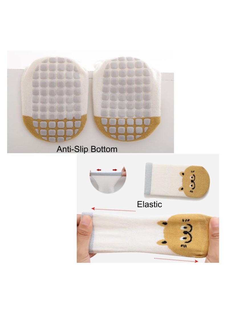سيوسي جوارب مضادة للانزلاق للأطفال، 5 أزواج من الجوارب اللطيفة للأطفال الصغار من عمر 1-3 سنوات للأولاد والبنات (M) - Image 5