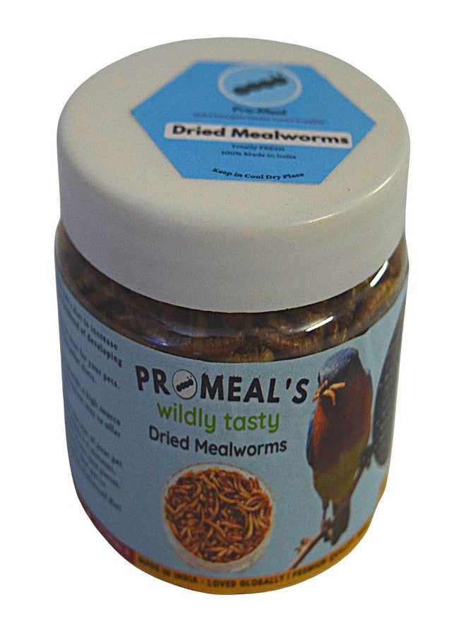 Promeal ديدان الوجبة المجففة من بروميل، مكافأة غنية بالبروتين لأسماك الزينة (الأروانا، زهرة القرن)، والطيور، والزواحف، والقرود، والحيوانات الأليفة الأخرى، أكثر من 800 دودة (35 جم). - Image 3