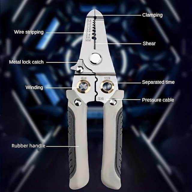 UNGROL DIYA SALES 6 in 1 Multifunctional Wire Strippers Special Wire Stripper for Electrician Multifunction Wire Plier Tool Wire Stripping Tool and MultiFunction Hand ToolWire Looping Pliers  - Image 4