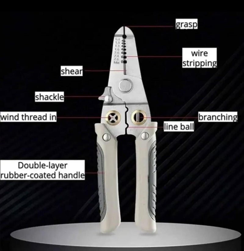 UNGROL DIYA SALES 6 in 1 Multifunctional Wire Strippers Special Wire Stripper for Electrician Multifunction Wire Plier Tool Wire Stripping Tool and MultiFunction Hand ToolWire Looping Pliers  - Image 3