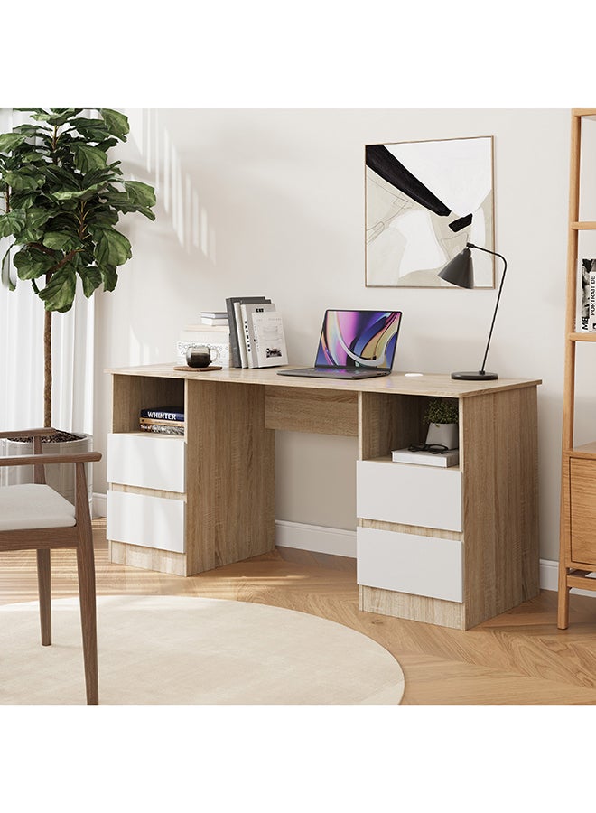 Home Box Alford Patara 4-Drawer Large Study Desk - Image 1