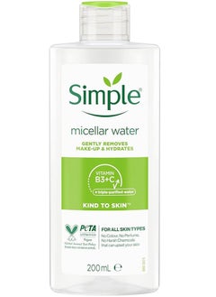 simple Micellar Cleansing Water for Make Up Remover 200ml  - Image 1
