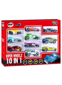 Power Joy Power Joy Vroom Vroom Die-cast Car Viper Wheelz 10-in-1, Assorted 1 Piece (Style & Color May Vary)  | Diecast Car | Diecast Vehicle | Sports Car | Display Cars | Perfect Gift for Collectors and Kids  - Image 1