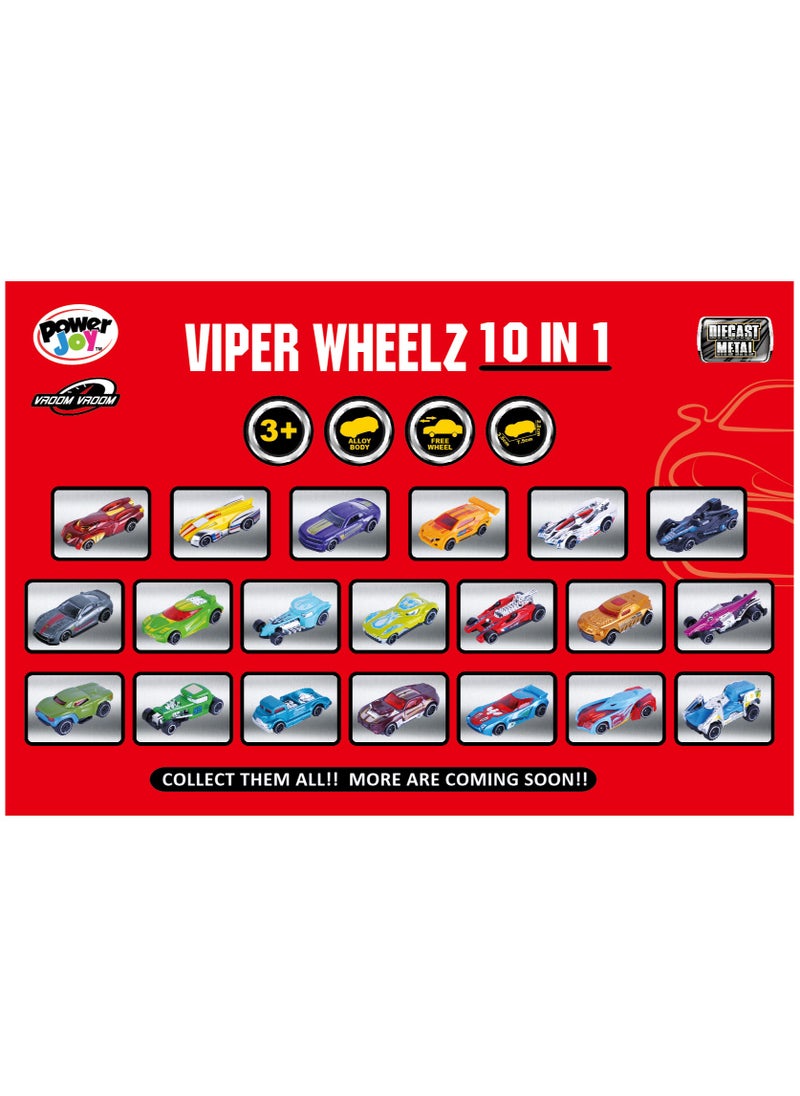 Power Joy Power Joy Vroom Vroom Die-cast Car Viper Wheelz 10-in-1, Assorted 1 Piece (Style & Color May Vary)  | Diecast Car | Diecast Vehicle | Sports Car | Display Cars | Perfect Gift for Collectors and Kids  - Image 3