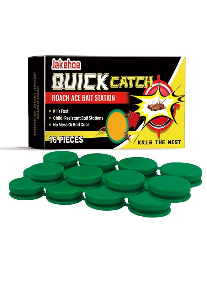 Jakehoe Roach Ace Bait Station - Powerful, Odorless Cockroach killer For homes, kitchens And Commercial Spaces - Image 1