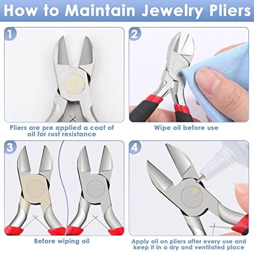Billbotk Wire Cutters, Small Side Cutters for Crafts, Flush Cutting Pliers for Jewelry Making, Floral Wire Cutters for Artificial Flowers, Zip Tie Cutters for Cable Tie, Wire Cutting Tool for Guitar Strings - Image 5