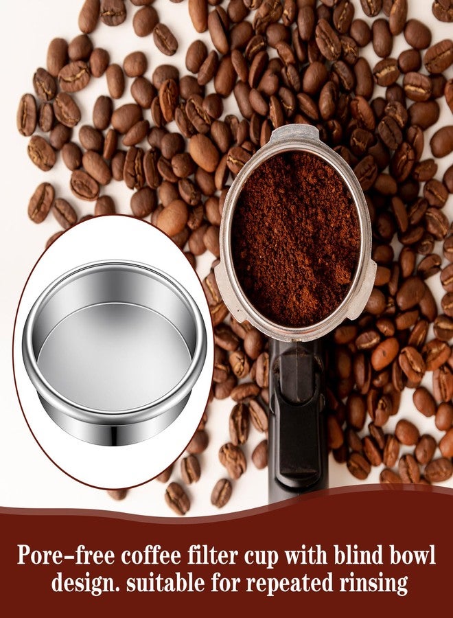 MBAIYO 2-Pack 58mm Backflush Inser Basket, 58mm Espresso Machine Portafilter Accessories, Stainless Steel Portafilter Pasket Blind Filter Backflush Disc for Cleaning Fits Most of Espresso Machines - Image 2