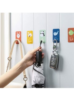 Oasisgalore 16 Pcs Heavy Duty Self-Adhesive Hooks - Wall Mounted Hangers for Clothes, Hats & Decoration, Cartoon Design  - Image 5