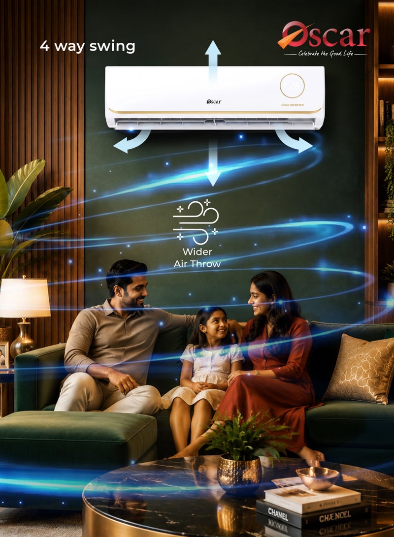 أوسكار مكيف هواء سبليت أوسكار (Oscar) بتقنية الإنفرتر وسعة 2 طن | تبريد فقط | ضاغط دوار (Rotary) | تبريد سريع وموفر للطاقة | تشغيل هادئ | مكيف سبليت عالي الأداء | OSMC24KSCR32INV - Image 5