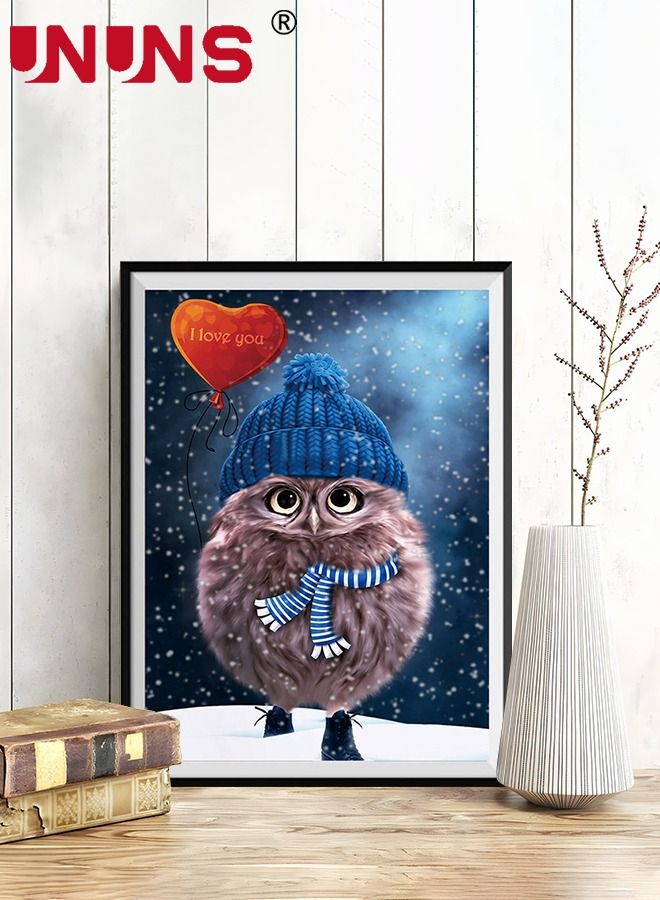 UNUNS DIY 5D Diamond Painting Kit,Cute Owel Paint With Diamond For Adults Colorful Embroidery For Home Wall Decor,30X40CM - Image 3