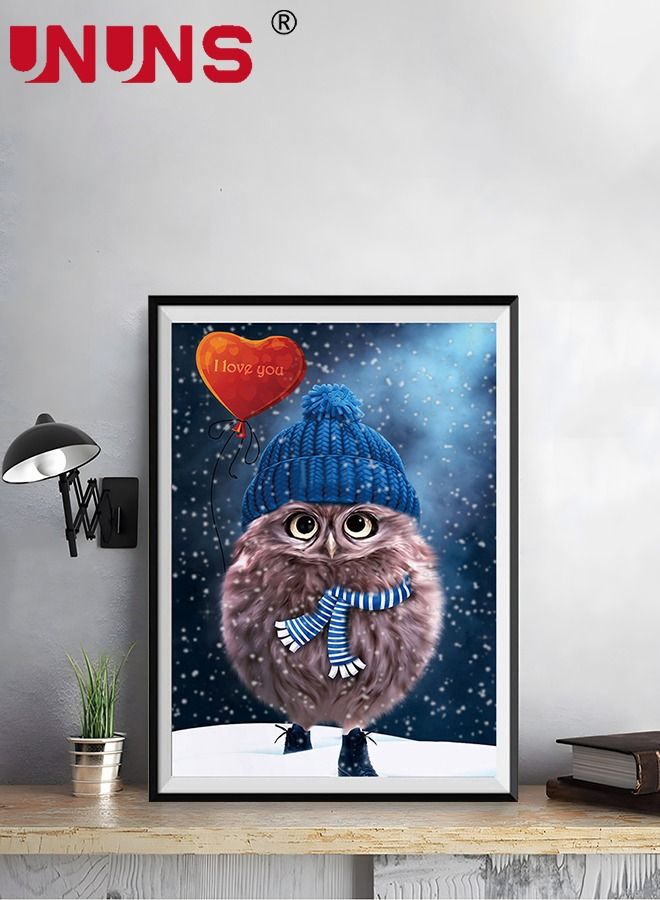 UNUNS DIY 5D Diamond Painting Kit,Cute Owel Paint With Diamond For Adults Colorful Embroidery For Home Wall Decor,30X40CM - Image 2