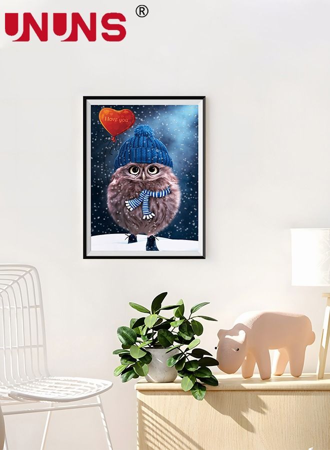UNUNS DIY 5D Diamond Painting Kit,Cute Owel Paint With Diamond For Adults Colorful Embroidery For Home Wall Decor,30X40CM - Image 4