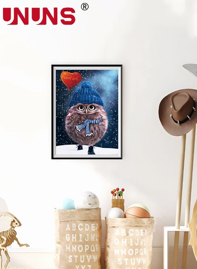 UNUNS DIY 5D Diamond Painting Kit,Cute Owel Paint With Diamond For Adults Colorful Embroidery For Home Wall Decor,30X40CM - Image 5