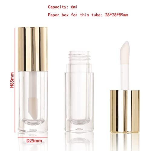 COSIDEA 14pcs Empty 6ml big brush Chunky lip gloss tubes for DIY lip gloss,Rose Gold Large doe foot wand l lipgloss containers - Image 2
