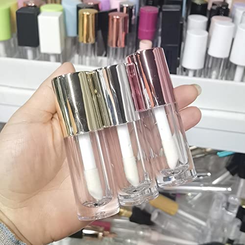 COSIDEA 14pcs Empty 6ml big brush Chunky lip gloss tubes for DIY lip gloss,Rose Gold Large doe foot wand l lipgloss containers - Image 5