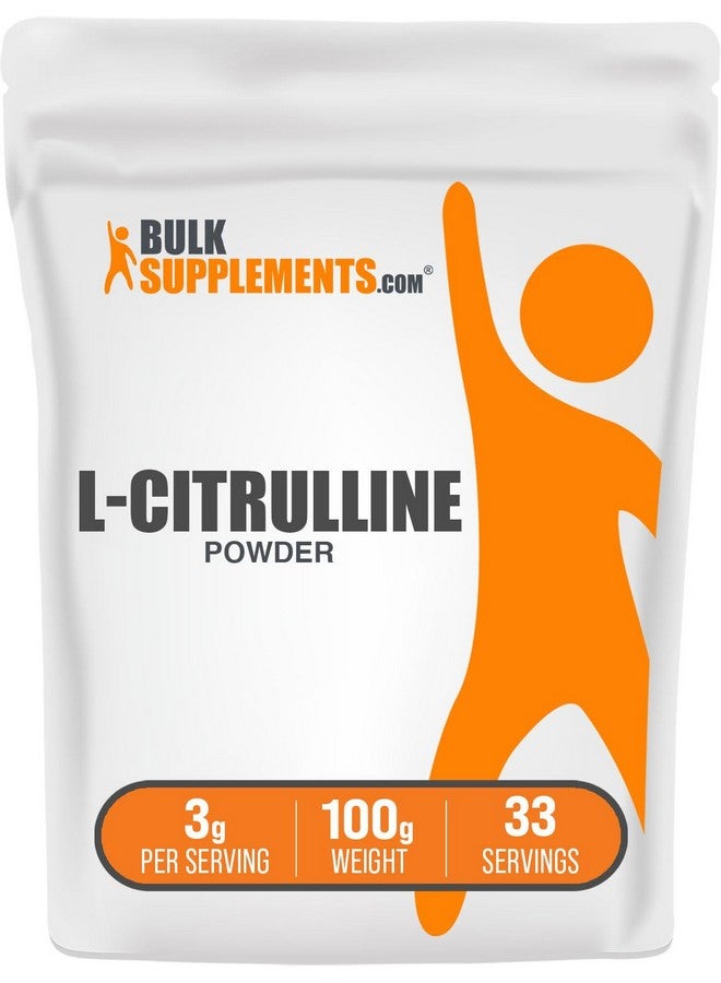BulkSupplements BulkSupplements.com L-Citrulline Powder - Citrulline Supplement, Nitric Oxide Supplement - Unflavored & Gluten Free - 3g per Servings, 100g (3.5 oz) (Pack of 1) - Image 1