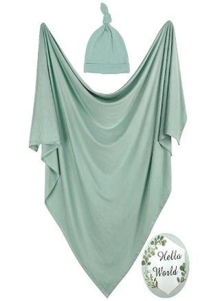 OWLOWLA Swaddle Blanket and Hat Set Newborn Swaddle Wrap Baby Receiving Blanket for Baby Boys Girls(Sage) - pzsku/Z30B18665F01C02E4DC59Z/45/_/1692873955/7f66a584-7c97-4836-b45a-2001fd62eb6f