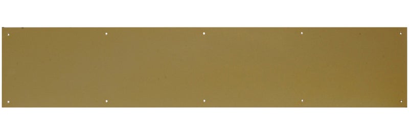 Hardware Essentials Group Hardware Essentials Aluminum NonMagnetic ScrewIn Door Kick Plate 6 x 30 Bright Brass Finish 852738 - Image 2