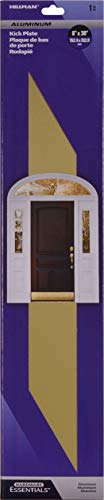 Hardware Essentials Group Hardware Essentials Aluminum NonMagnetic ScrewIn Door Kick Plate 6 x 30 Bright Brass Finish 852738 - Image 3