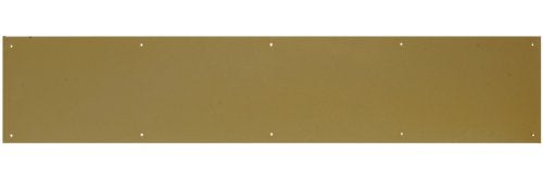 Hardware Essentials Group Hardware Essentials Aluminum NonMagnetic ScrewIn Door Kick Plate 6 x 30 Bright Brass Finish 852738 - Image 1