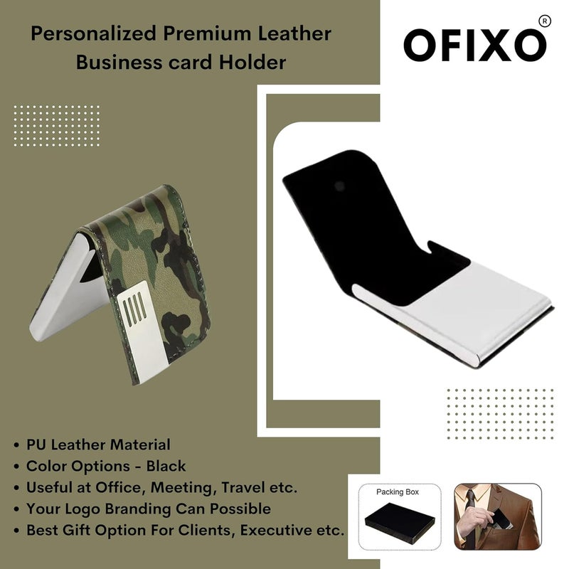 OFIXO Credit Card Holder Protector Stainless Steel Credit Card Wallet Slim Metal Credit Card Case for Women or Men (Military) - Image 2