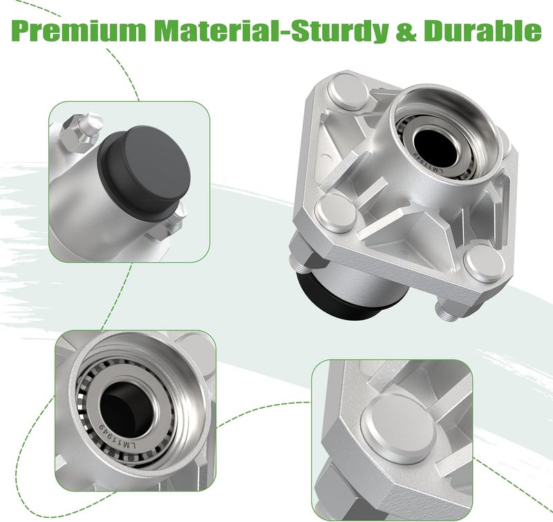10L0L 2 Pack Golf Cart Front Wheel Hub Assembly for Club Car DS Gas & Electric 1974-2003 - Image 4