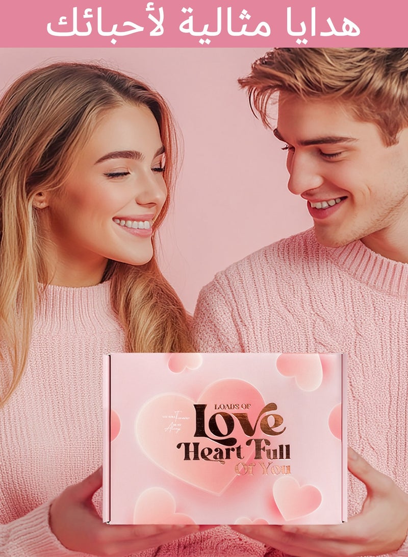 Gifts Set for her,Love Theme Care Package with 3D Card, Bear Cup Sleeve, Music Box, Rose Gold Hair Clip, Velvet Candle - Unique Birthday Gifts for Her Women Girlfriend - view 5