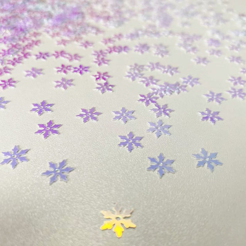 E-ASUM 2000 Pieces/50g Snowflakes Party Glitter PVC Confetti for Christmas Table Confetti Glitter for Winter Snowfield Wonderland Xmas Party Supplies DIY Craft Projects Party Decorations - Image 3