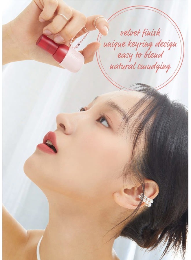 I'M MEME COLOR KEY RING VELVET TINT 01 ROSY BEIGE - Image 3