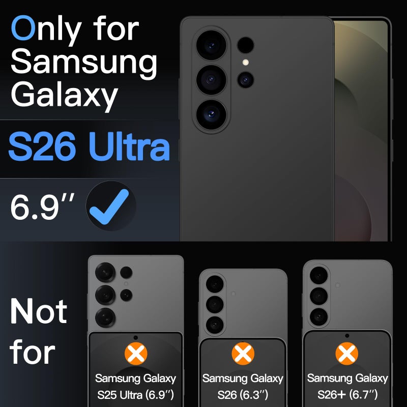 JETech Matte Screen Protector for Samsung Galaxy S26 Ultra, Anti-Glare 9H Tempered Glass Film, Anti-Fingerprint, Smooth Touch, 10-Second Easy Installation, Case-Friendly, 2-Pack - Image 3
