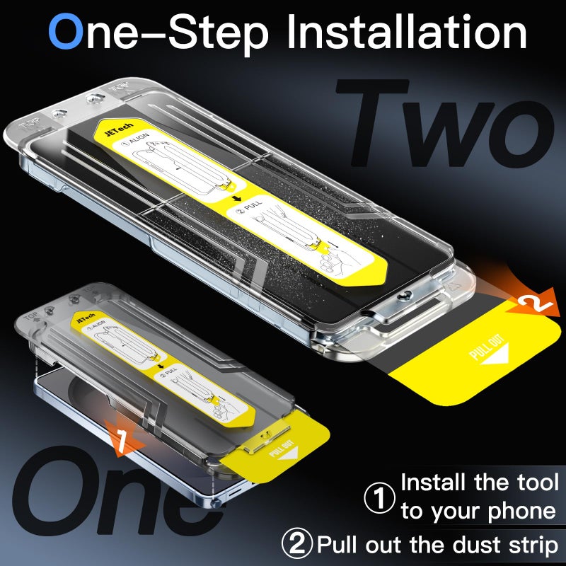 JETech Matte Screen Protector for Samsung Galaxy S26 Ultra, Anti-Glare 9H Tempered Glass Film, Anti-Fingerprint, Smooth Touch, 10-Second Easy Installation, Case-Friendly, 2-Pack - Image 4