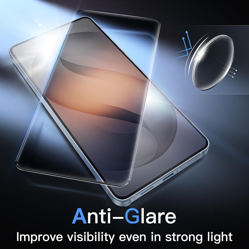 JETech Matte Screen Protector for Samsung Galaxy S26 Ultra, Anti-Glare 9H Tempered Glass Film, Anti-Fingerprint, Smooth Touch, 10-Second Easy Installation, Case-Friendly, 2-Pack - Image 5