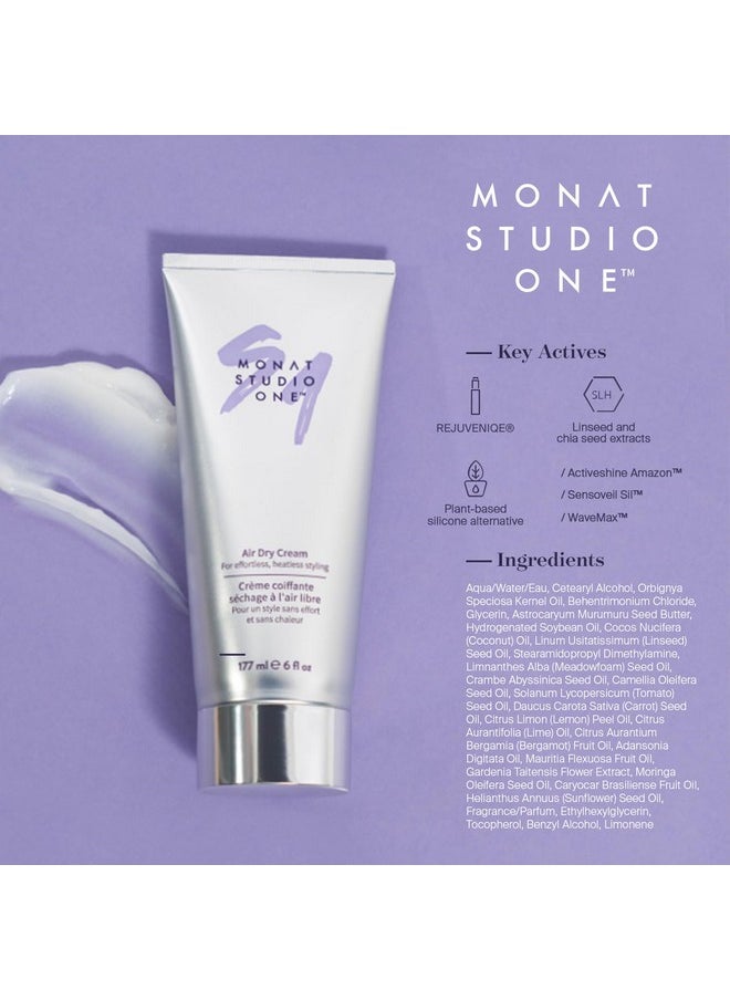 monat - Studio One™ Air Dry Cream Soft Hair Styling Cream For Touchable Hold And Humidity Protection. Hair Frizz Control For Allhair Types And No Heat Needed Net Wt. 177 Ml / 6 Fl. Oz. - Image 1