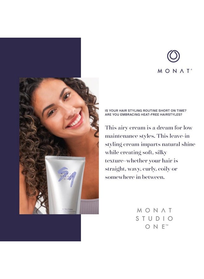 monat - Studio One™ Air Dry Cream Soft Hair Styling Cream For Touchable Hold And Humidity Protection. Hair Frizz Control For Allhair Types And No Heat Needed Net Wt. 177 Ml / 6 Fl. Oz. - Image 1