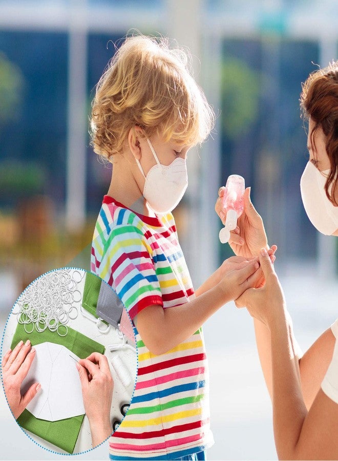 تيكيونايت مجموعة TecUnite من 200 قطعة من ربطات الشعر المطاطية الملونة مقاس 1 بوصة، عبوة صغيرة للنساء، حاملات ذيل حصان صغيرة، ربطات شعر بألوان قوس قزح، ربطات شعر خالية من المعدن (أبيض) - Image 5